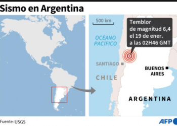 Sismo de 6,4 grados hace temblar fuerte diversas zonas de Argentina