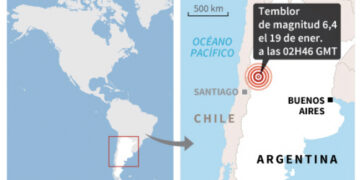 Sismo de 6,4 grados hace temblar fuerte diversas zonas de Argentina