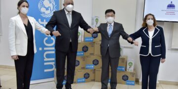 Embajada de la República de Corea y UNICEF entregan 500 mil mascarillas al Gobierno dominicano