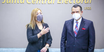 Presidente de la JCE recibe visita de la presidenta del Consejo Nacional Electoral de Honduras