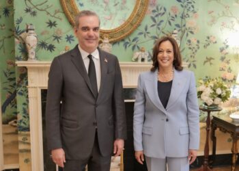 Presidente Abinader se reúne con vicepresidenta EEUU Kamala Harris