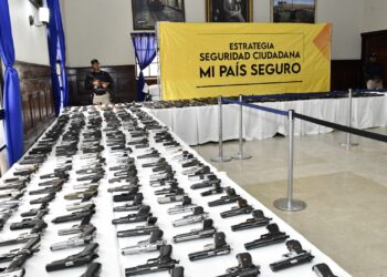 Ministro de Interior recibe del ministerio público 719 armas decomisadas en la provincia Duarte