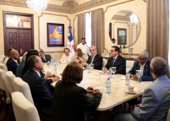 Presidente Abinader se reúne en el Palacio Nacional con comisión del Colegio Médico Dominicano